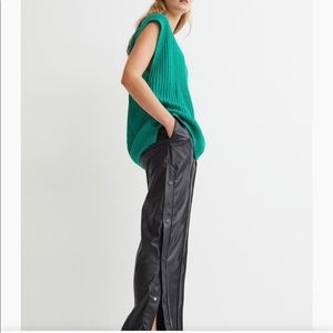 NWT button up leather plants